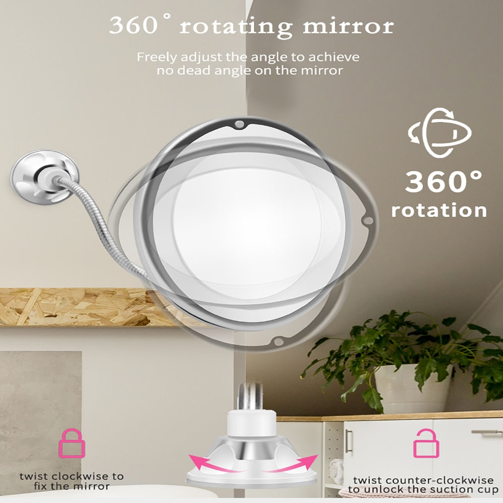 10x Magnifying LED Lighted Makeup Mirror - Beautiqui