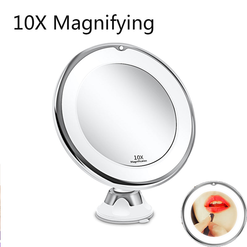 10x Magnifying LED Lighted Makeup Mirror - Beautiqui